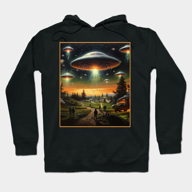 UFO Invasion Hoodie by OscarVanHendrix